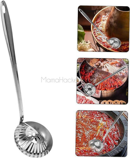 Лъжица за супа с цедка 2-в-1, кухненски аксесоар, удобен помощник за готвене, евтини инструменти, бърза доставка от MamaHacker.bg
