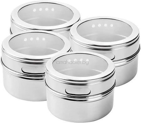 Иновативни магнитни кутии за подправки SeasoningPods, качествена стомана, удобство за кухнята, организиране на аромати, онлайн покупка от MamaHacker.bg.