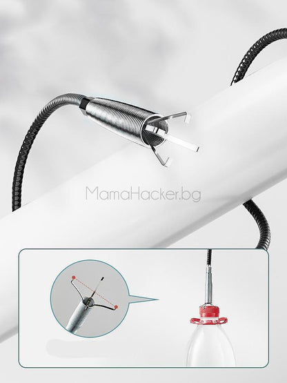 Метална кука DrainCleaner за бързо отпушване на канали, помощник за кухня, нагледно решение, евтини инструменти, устойчива стомана | Поръчай от MamaHacker.bg.