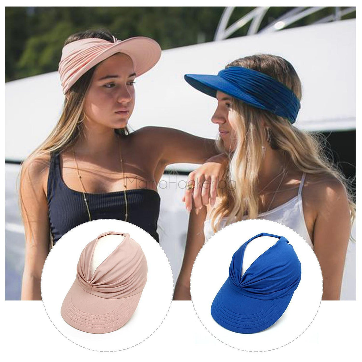 Модерна шапка SunProtect за слънчева защита, стилен аксесоар с UV защита, идеална за плажа и планина | Поръчай от MamaHacker.bg