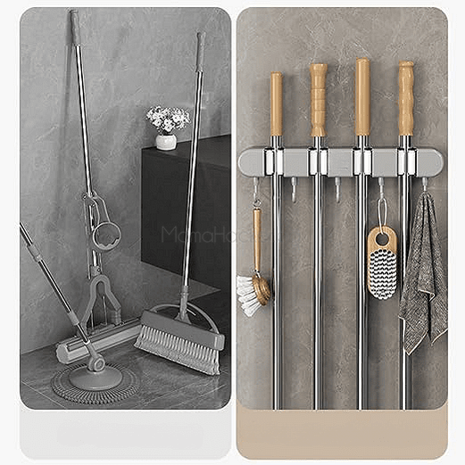 Мултифункционален домашен органайзер за инструменти и аксесоари за почистване, удобно решение за организация на дома.