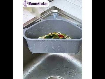 Мултифункционален DrainMaster - цедка за храна с органайзер, идеална за кухня и баня, евтини кухненски аксесоари.