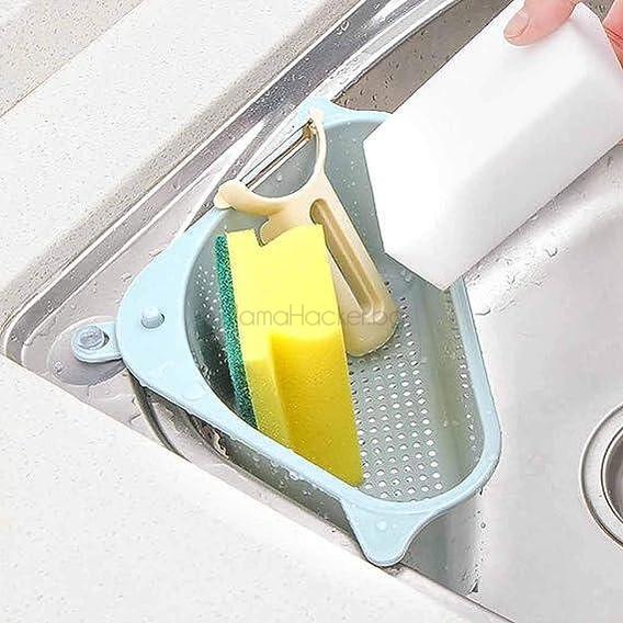Мултифункционален DrainMaster - цедка за храна с гъба и сапун, идеален помощник в кухнята за съхранение и организация.
