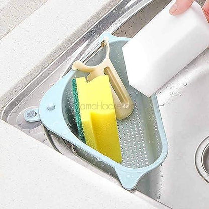Мултифункционален DrainMaster - цедка за храна с гъба и сапун, идеален помощник в кухнята за съхранение и организация.