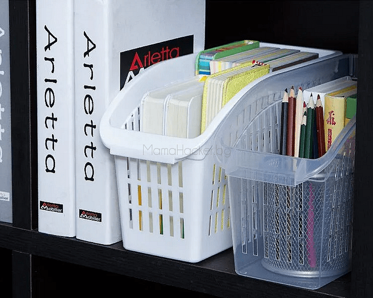 Мултифункционална кошница StorageBasket, организиране на офис принадлежности, стилен дизайн, ефективно съхранение, евтини аксесоари | Поръчай от MamaHacker.bg