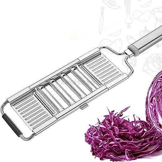 Мултифункционално ренде MultiSlicer с остриета от неръждаема стомана, кухненски аксесоар, оптимизация на пространството, лесно рендосване.