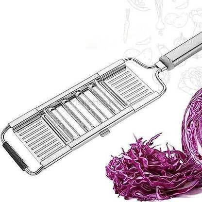 Мултифункционално ренде MultiSlicer с остриета от неръждаема стомана, кухненски аксесоар, оптимизация на пространството, лесно рендосване.