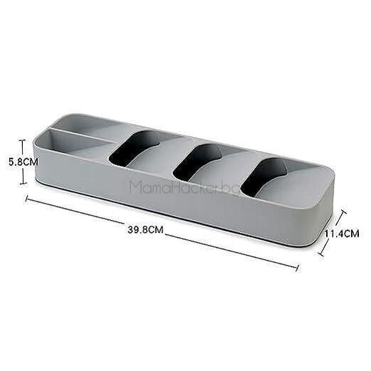 Органайзер за прибори UtensilOrganiser с компактен дизайн, размери 39.8x11.4x5.8 см, практично решение за кухня| Поръчай от MamaHacker.bg.