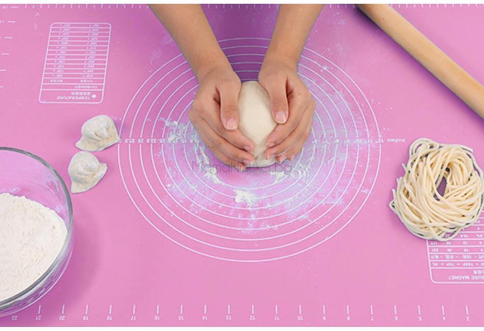 Силиконова подложка за месене с тесто, удобна и лесна за почистване, аксесоари за готвене, практичен помощник в кухнята.