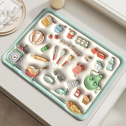 Подложка SinkMat с кухненски аксесоари за съхранение, органайзиране, лесно чистене и практични решения | Поръчай от MamaHacker.bg
