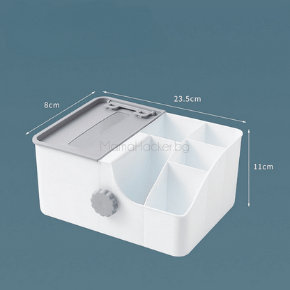 Поставка за носни кърпи Multi-Box Holder, размери 11х8 см, организиране на дома, кухненски аксесоар, удобен и стилен органайзер.