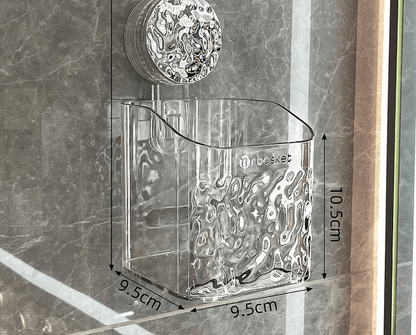 Рафт за баня Suction Shelf, иновативен органайзер, безопасен за деца, лесно закрепване, елегантен дизайн | Поръчай от MamaHacker.bg