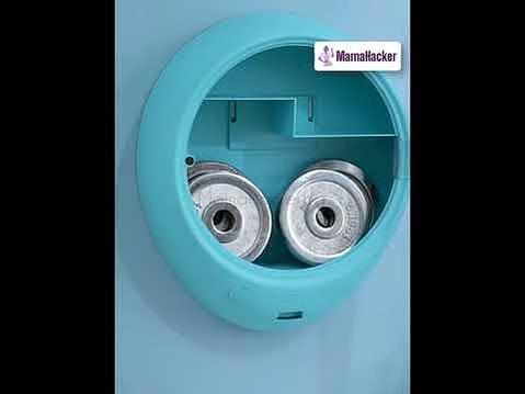 Самозалепващ органайзер за козметика GlamBox в син цвят - практично решение за съхранение на козметика и бижута | Поръчай от MamaHacker.bg