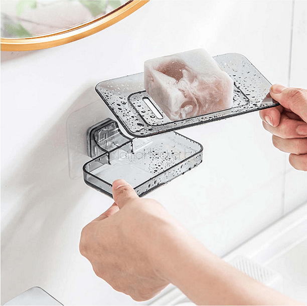 Сапунерка за душ SoapSlot Saver - практично решение за баня, организиране на сапуни, елегантен дизайн, лесно почистване, компактор на пространство.