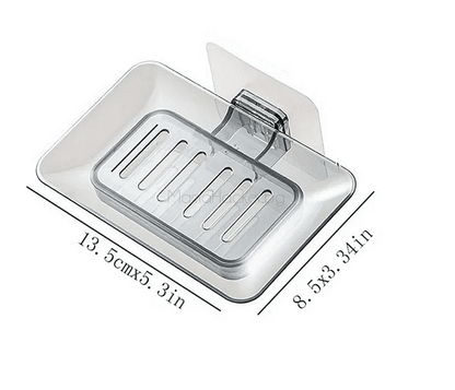 Сапунерка за душ SoapSlot Saver с размери 13.5 см x 8.5 см, стилна и практична, организиране на банята, лесно почистване.