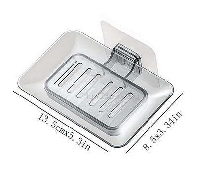 Сапунерка за душ SoapSlot Saver с размери 13.5 см x 8.5 см, стилна и практична, организиране на банята, лесно почистване.