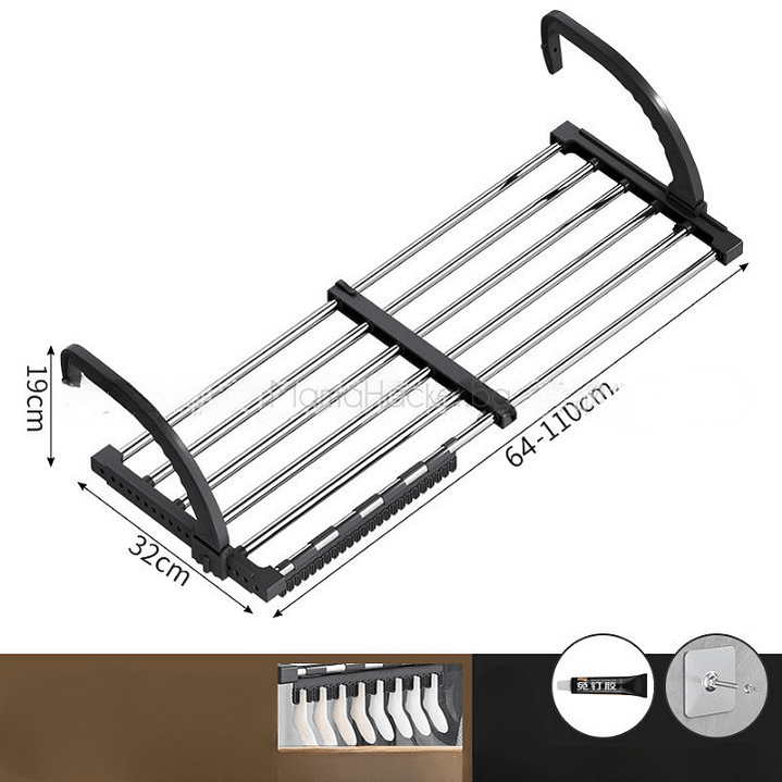 Сгъваем рафт DryRack за сушене на дрехи – удобен, компактен, практичен органайзер. Идеален за дома на ниски цени.