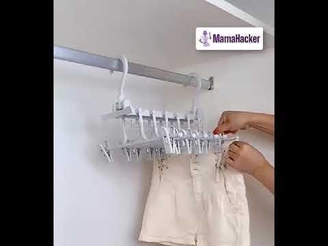 Сгъваема закачалка ClosetMax с панталони, икономия на място и организация на дрехи | Поръчай от MamaHacker.bg