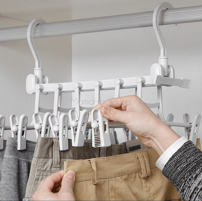 Сгъваема закачалка ClosetMax за дънки и панталони, органайзер за гардероб, спестяваща пространство, идеална за организация на дрехи