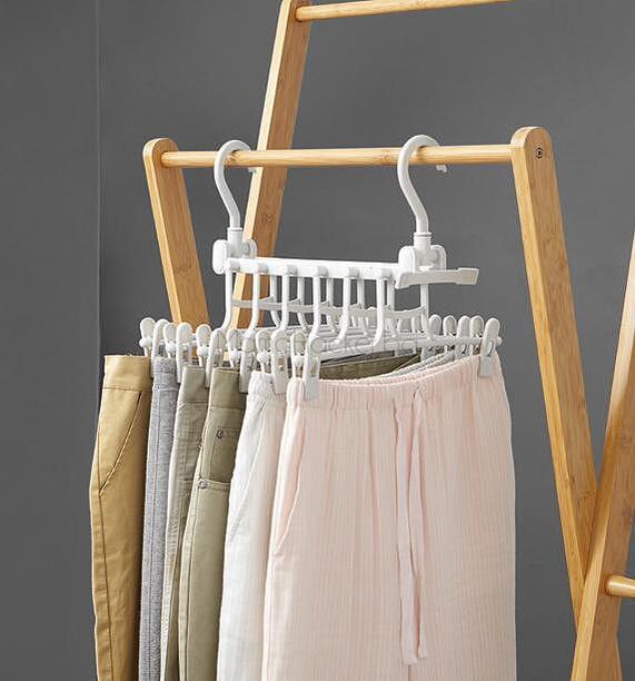 Сгъваема закачалка ClosetMax за дънки и панталони, организиране на дрехи, спестяване на място, практичен аксесоар, онлайн магазин