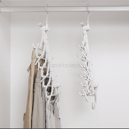 Сгъваема закачалка ClosetMax за дънки и панталони, органайзер за гардероб, спестяване на място, ефективно съхранение, практични аксесоари