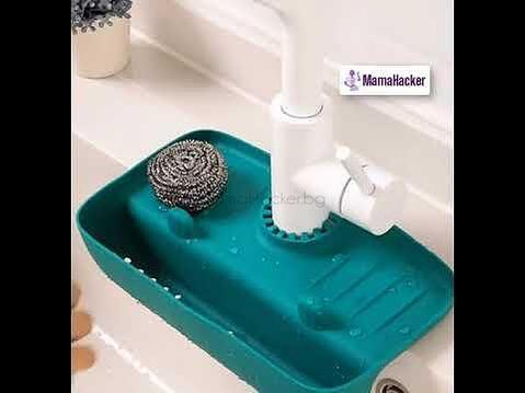 SinkGuard органайзер за смесител за кухня с приспособление за събиране на вода, практично решение за хигиена и организация | Поръчай от MamaHacker.bg
