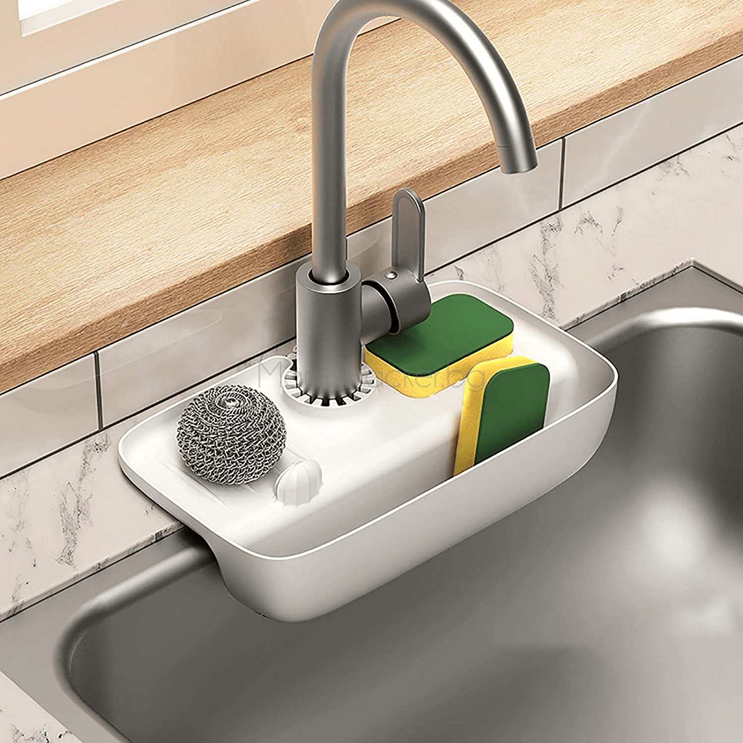 SinkGuard органайзер за смесител с аксесоари за кухня, практичен, лесен за използване, хигиеничен, спестява пространство | Поръчай от MamaHacker.bg