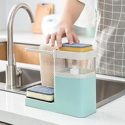 SinkSimplicity 3 в 1 диспенсер за сапун с удобен дизайн, кухненски аксесоар, евтини решения за чистене, онлайн пазаруване, практични помощници