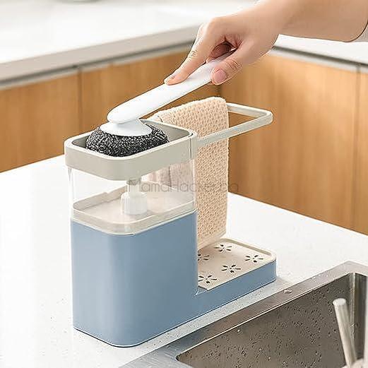 SinkSimplicity - 3 в 1 диспенсър за сапун, кухненски органайзер, удобство и ефективност на хигиената в кухнята | Поръчай от MamaHacker.bg.