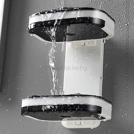 SoapShelf Pro двойна поставка за сапун, самодренираща система, удобство за баня, стилен дизайн, практично съхранение | Поръчай от MamaHacker.bg