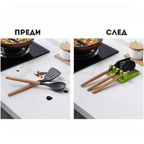 Силиконова подложка voor прибори SpoonRack - Организация в кухнята, чистота, помощници за готвене, кухненски аксесоари, лесно чистене.