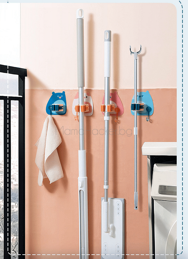 StickyClip държач за мопове, удобен, организиране на кухня, аксесоари за дома на ниски цени, онлайн магазин