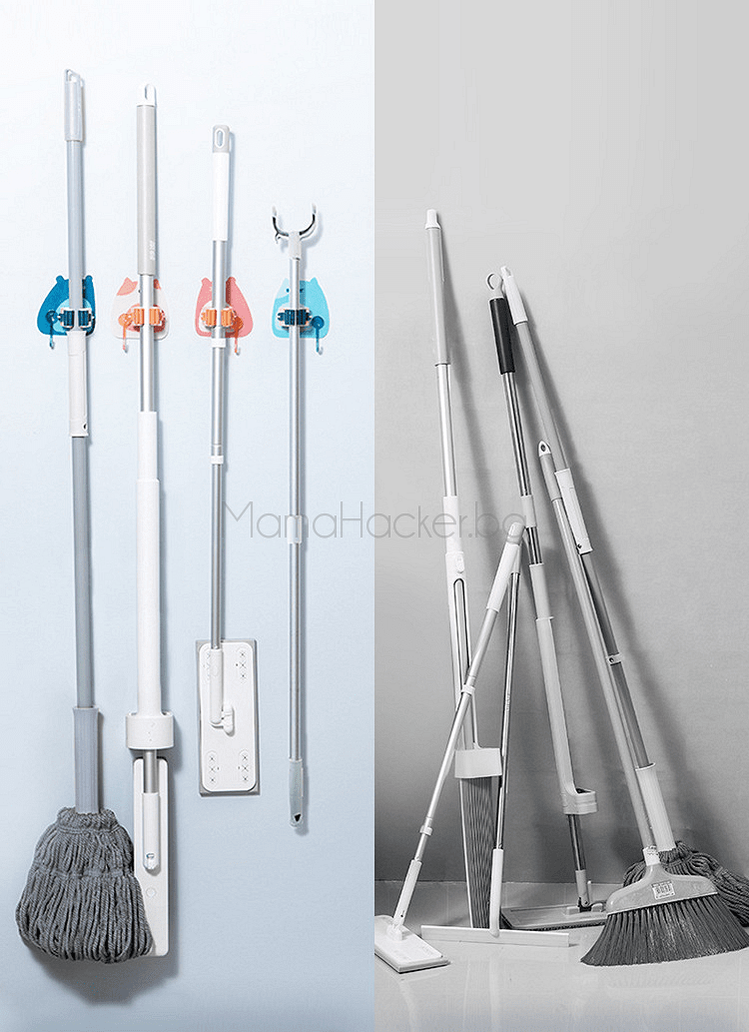 StickyClip държач за мопове, организиране на пространство, кухненски аксесоари, лесно чистене, домакински помощници