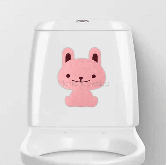 Дезодориращ стикер ToiletCharm - розово зайче за тоалетна, свежа баня, удобно и лесно чистене, аксесоари за баня, онлайн пазаруване на евтини цени.