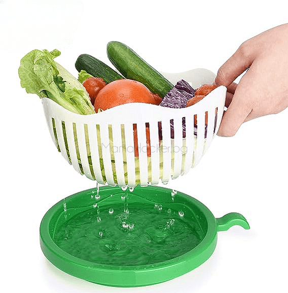 VeggieCutter купа за рязане на салата, зеленчуци, многофункционален кухненски аксесоар, пространство в кухнята, онлайн пазаруване