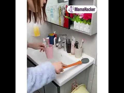 Въртящ се рафт BathSpin в баня - организация на козметика и аксесоари, пестене на място, удобство, практични решения.