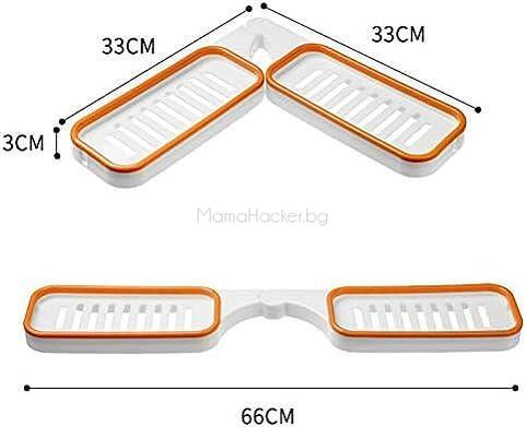Въртящ се рафт BathSpin за баня - практичен органайзер с размери 66см, лесен за инсталация и оптимизация на пространството.