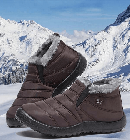Кафяви зимни ботуши WarmWinter с комфорт и уют, подходящи за студено време, изработени от качествени материали.