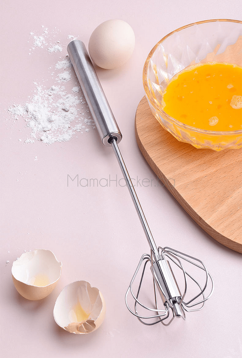 WhiskPro - Полуавтоматична бъркалка за яйца с яйца и смес за десерти, кухненски аксесоар, удобство и бързо готвене