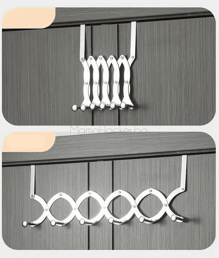 Закачалка за врата DoorHang - иновативен органайзер, изработена от неръждаема стомана, практично решение за пестене на място в дома.